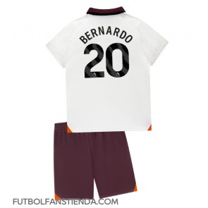 Manchester City Bernardo Silva #20 Segunda Equipación Niños 2023-24 Manga Corta (+ Pantalones cortos)